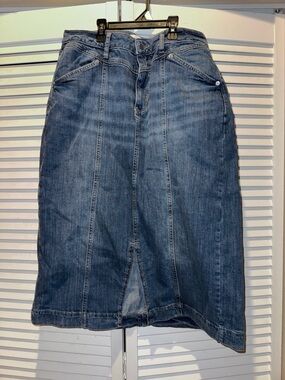 Sonoma Denim Panel Midi Skirt - Blue Wash